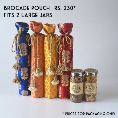 Brocade Tall And Small Pouch