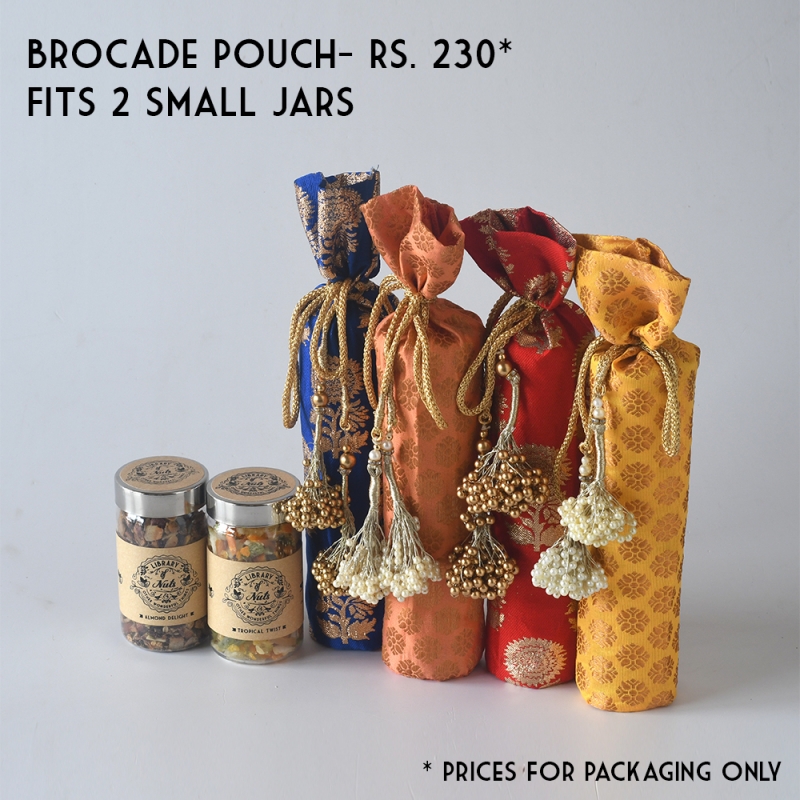 Brocade Tall And Small Pouch